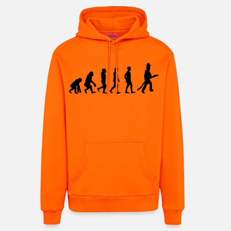 Évolution de l’incendie - Sweat à capuche bio décontracté fabriqué en UE - SUNSET ORANGE