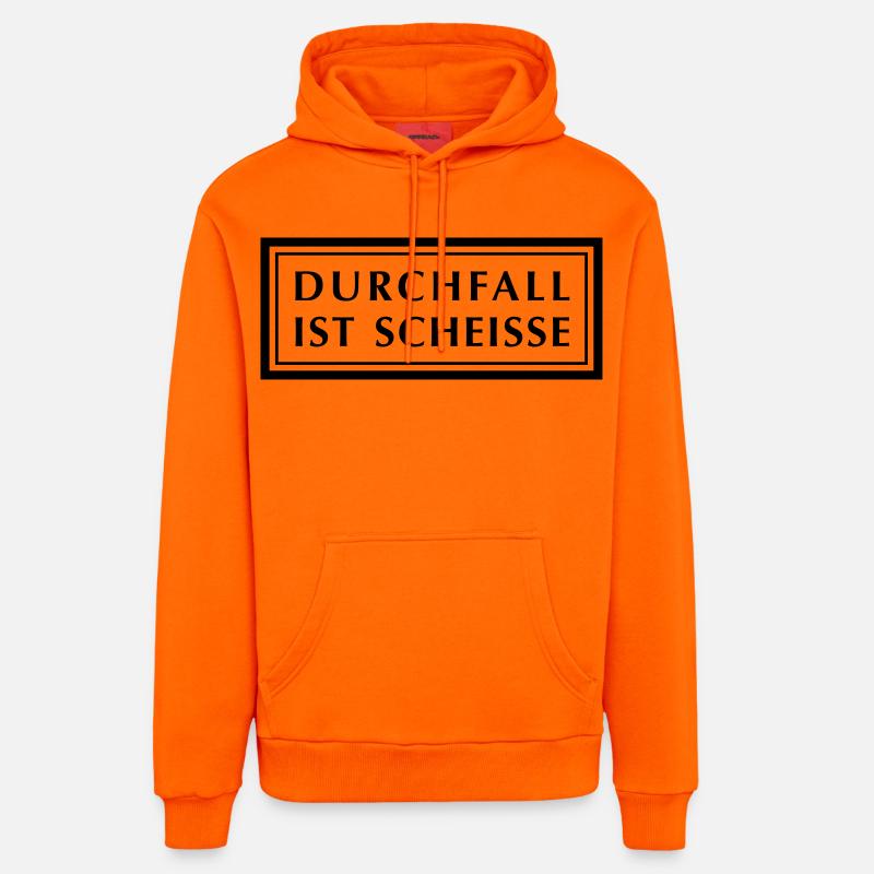 La diarrhée est la merde - Sweat à capuche bio décontracté fabriqué en UE - SUNSET ORANGE
