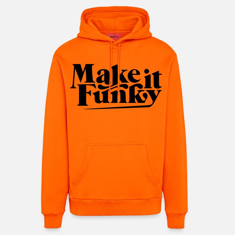 Rendez-le funky - Sweat à capuche bio décontracté fabriqué en UE - SUNSET ORANGE