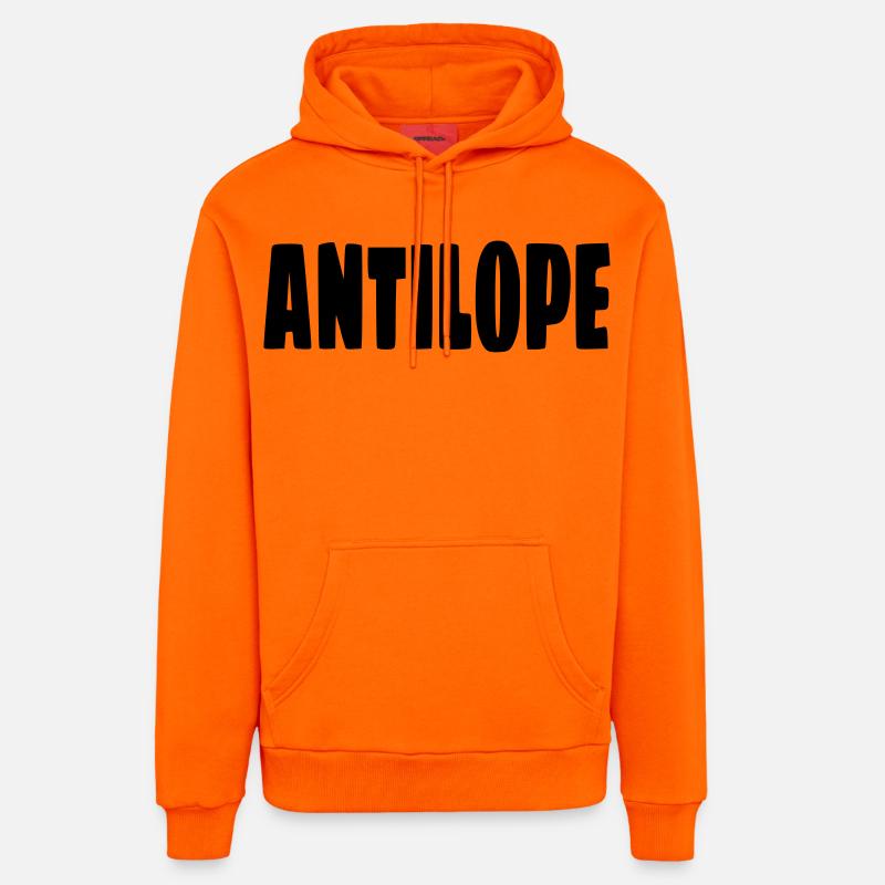 Antilope. Humour en fauteuil roulant # - Sweat à capuche bio décontracté fabriqué en UE - SUNSET ORANGE