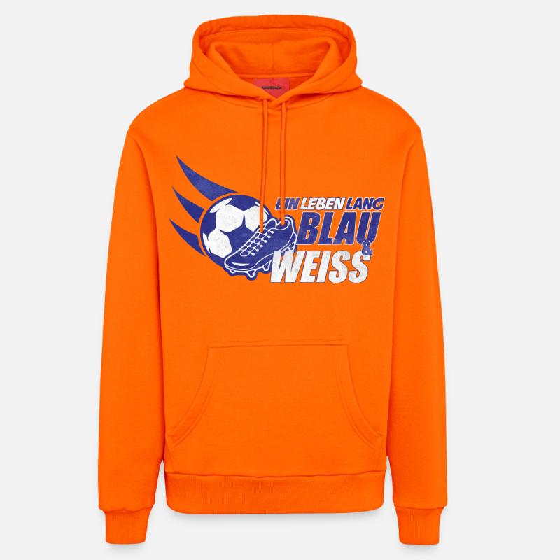 Blau & Weiss ein Leben Lang Geschenkidee - Organic Relaxed Hoodie Made in EU - SUNSET ORANGE