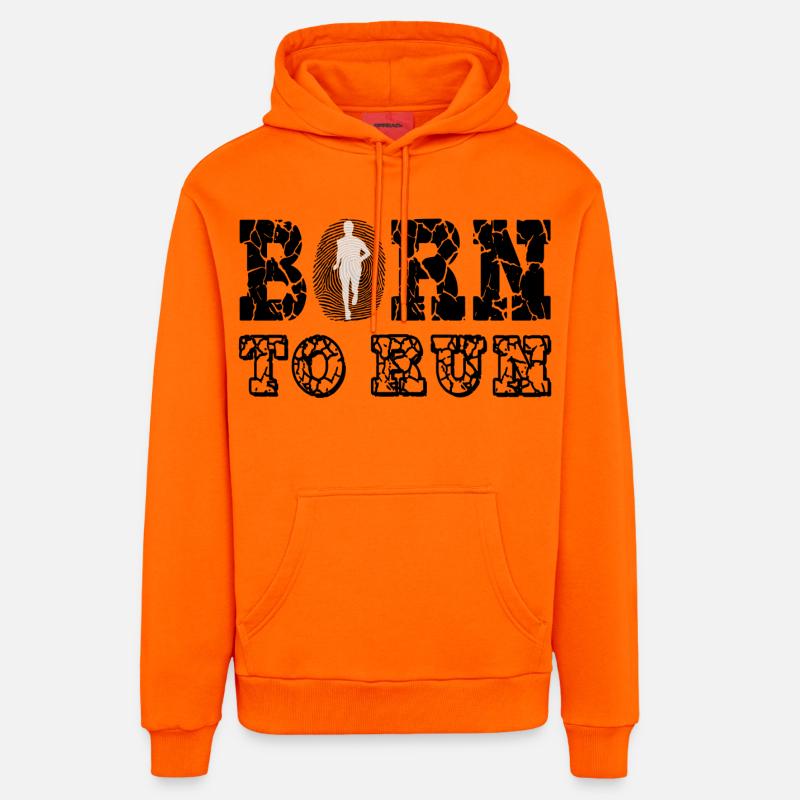 Runner - Sweat à capuche bio décontracté fabriqué en UE - SUNSET ORANGE