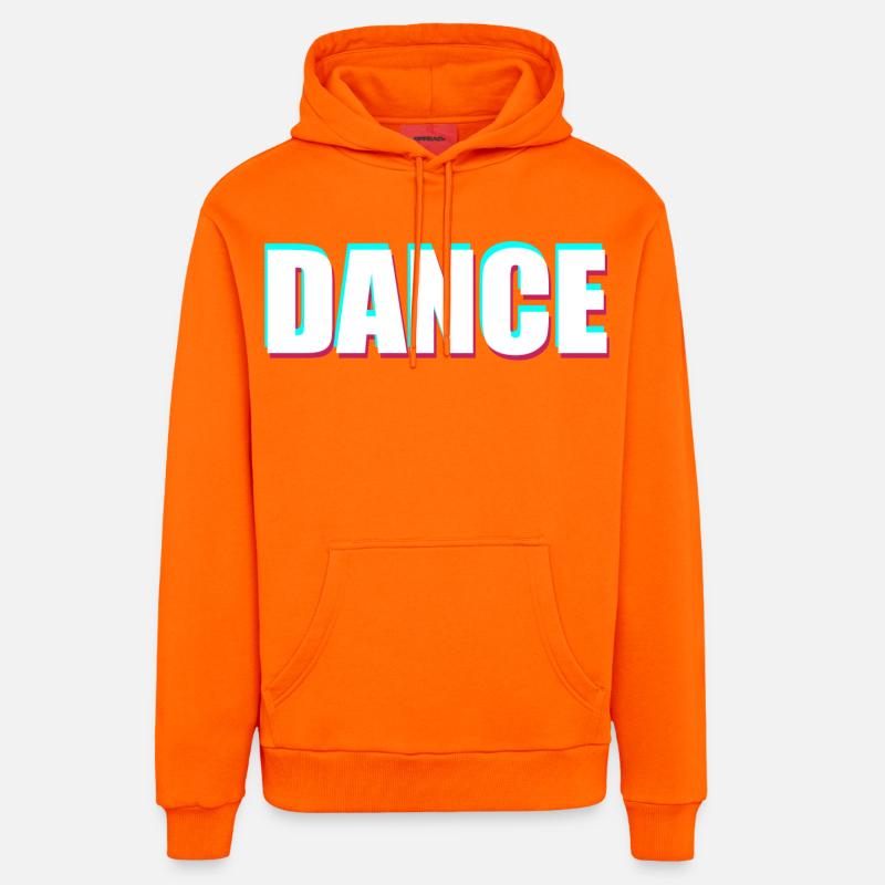 Danser - Sweat à capuche bio décontracté fabriqué en UE - SUNSET ORANGE