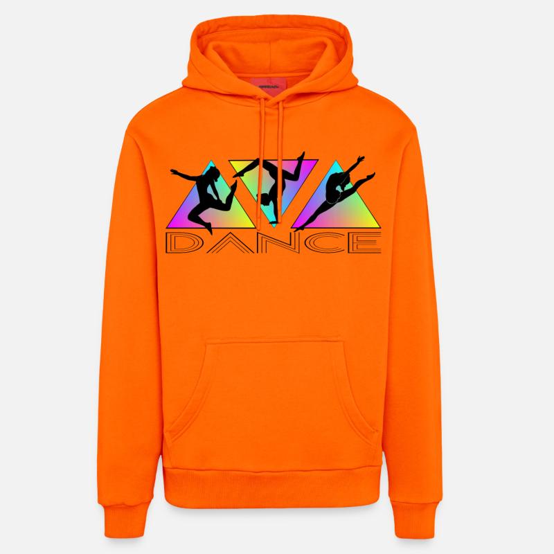 Danser - Sweat à capuche bio décontracté fabriqué en UE - SUNSET ORANGE