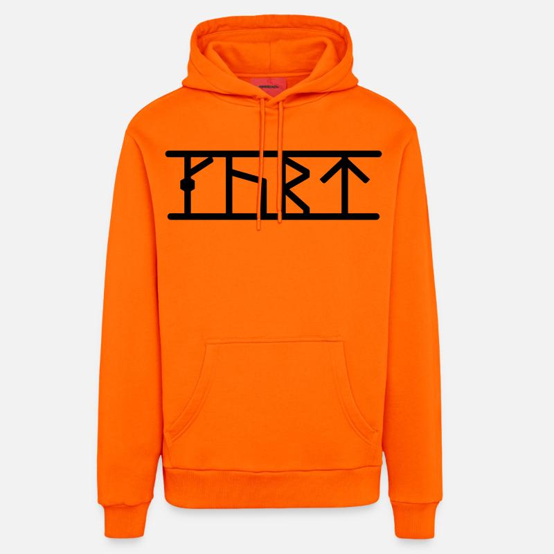 Kurt - Sweat à capuche bio décontracté fabriqué en UE - SUNSET ORANGE