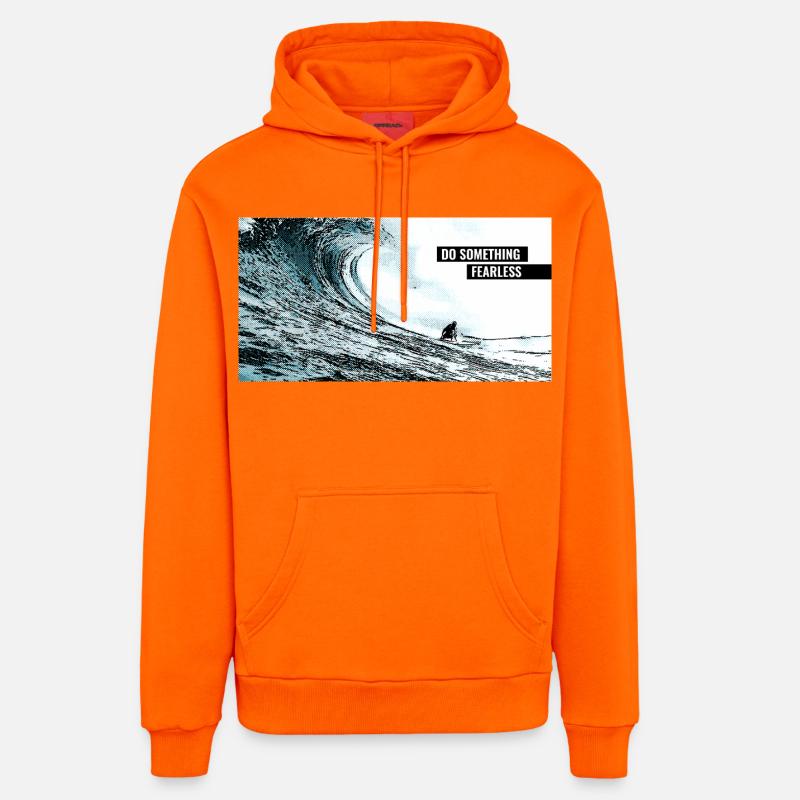 Faites quelque chose d’intrépide - Sweat à capuche bio décontracté fabriqué en UE - SUNSET ORANGE
