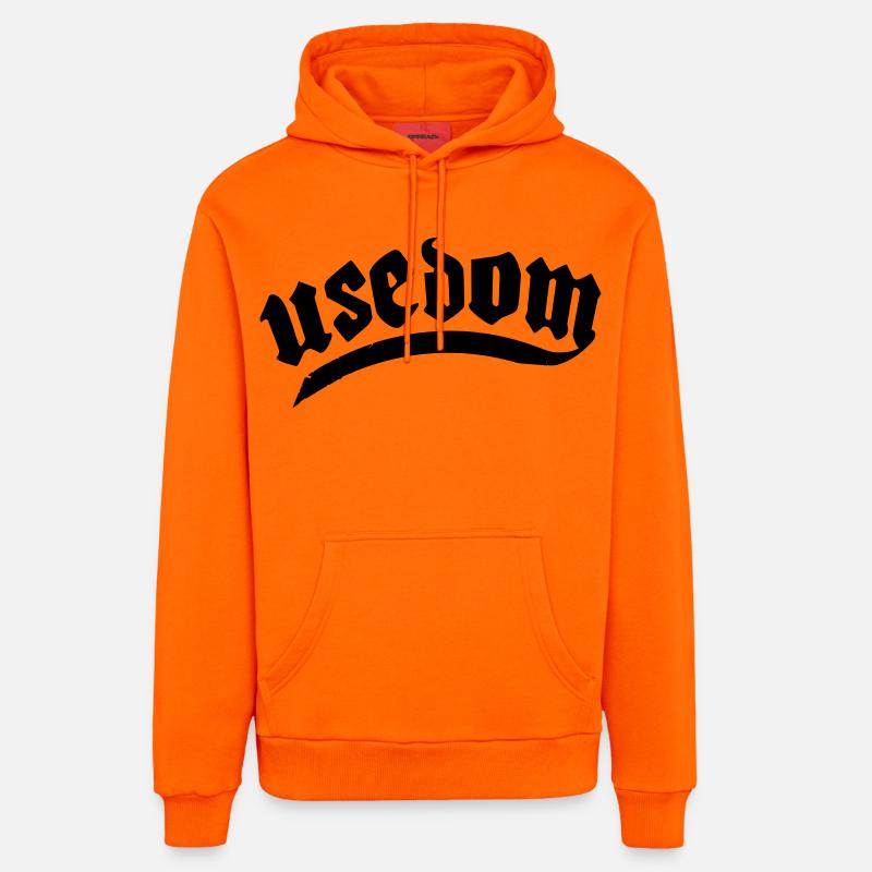 Chemise de l’île d’Usedom - Sweat à capuche bio décontracté fabriqué en UE - SUNSET ORANGE