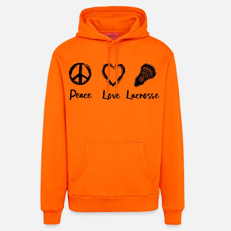 Routine de crosse - Sweat à capuche bio décontracté fabriqué en UE - SUNSET ORANGE