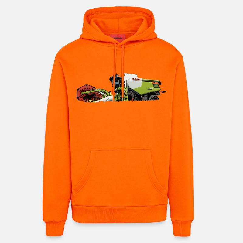 Moissonneuse-batteuse 630 - Sweat à capuche bio décontracté fabriqué en UE - SUNSET ORANGE