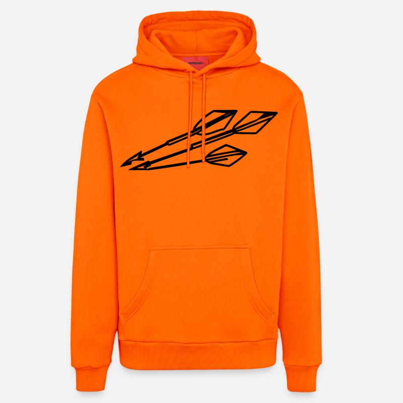 Flèches de tir à l’arc - Sweat à capuche bio décontracté fabriqué en UE - SUNSET ORANGE
