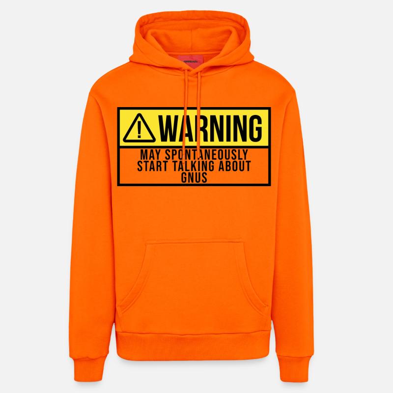 Gnu - Sweat à capuche bio décontracté fabriqué en UE - SUNSET ORANGE