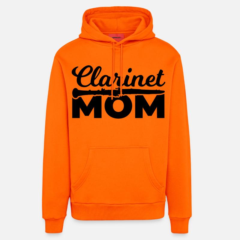 Clarinette Mère - Sweat à capuche bio décontracté fabriqué en UE - SUNSET ORANGE