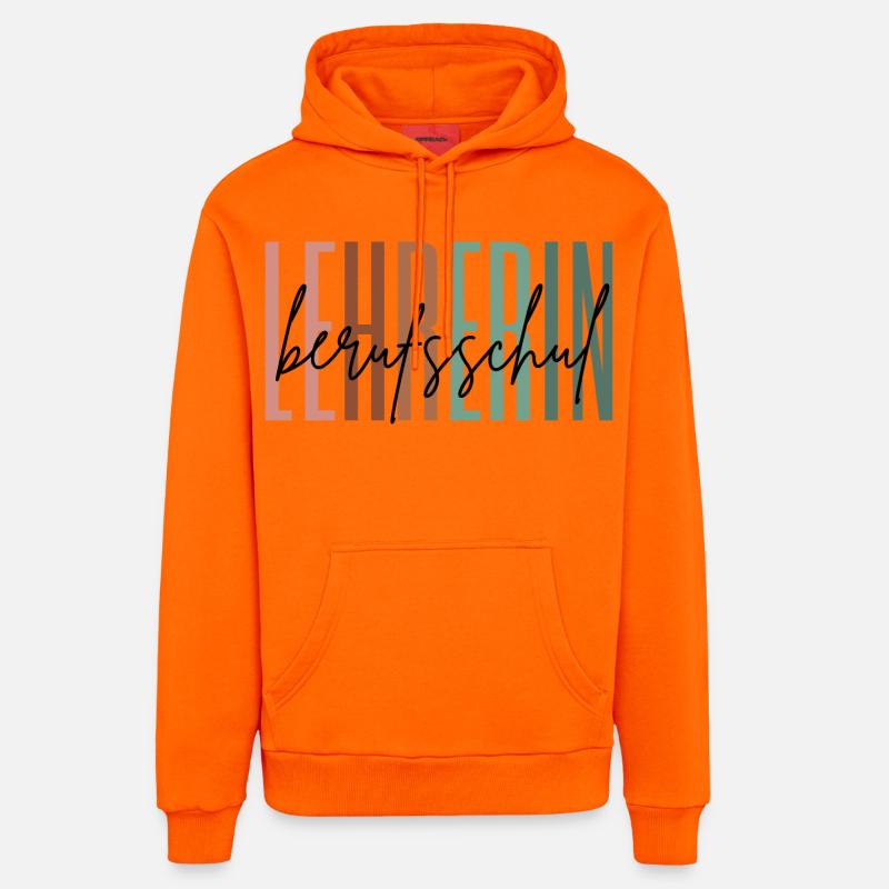 Lehrerin Berufsschule Berufsschullehrerin Geschenk - Organic Relaxed Hoodie Made in EU - SUNSET ORANGE