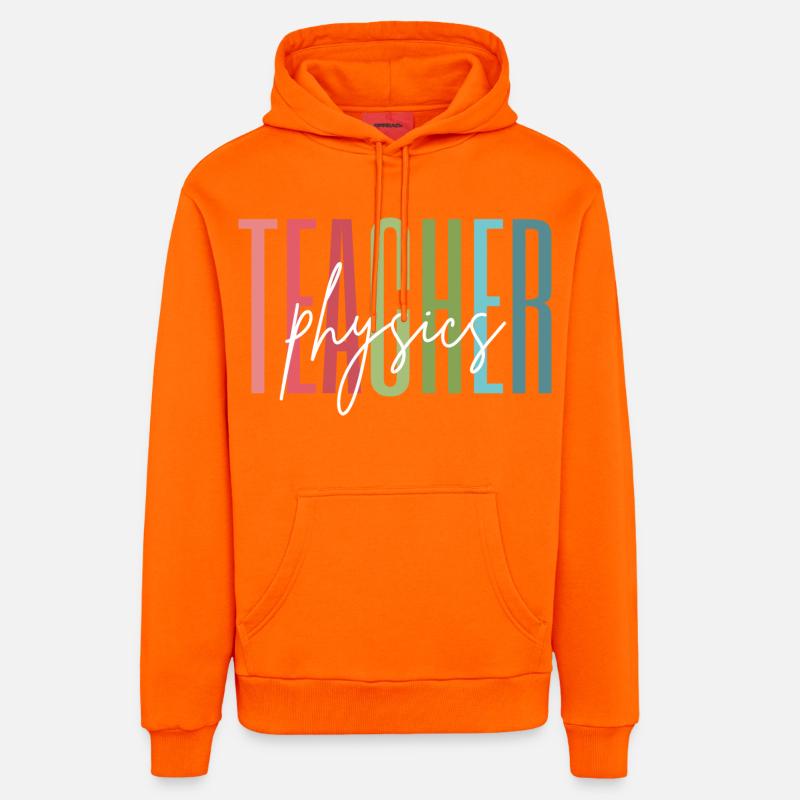 Cadeau d’école de professeur de physique - Sweat à capuche bio décontracté fabriqué en UE - SUNSET ORANGE