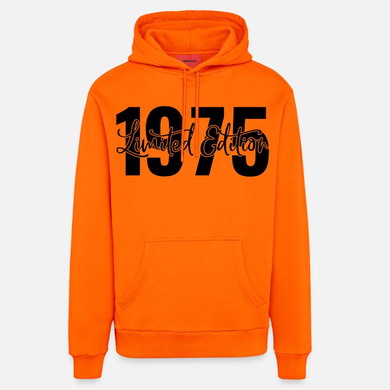 Edition limitée 1975 - Sweat à capuche bio décontracté fabriqué en UE - SUNSET ORANGE