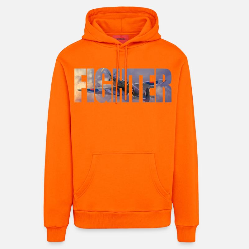 Chasseur Spitfire - Sweat à capuche bio décontracté fabriqué en UE - SUNSET ORANGE