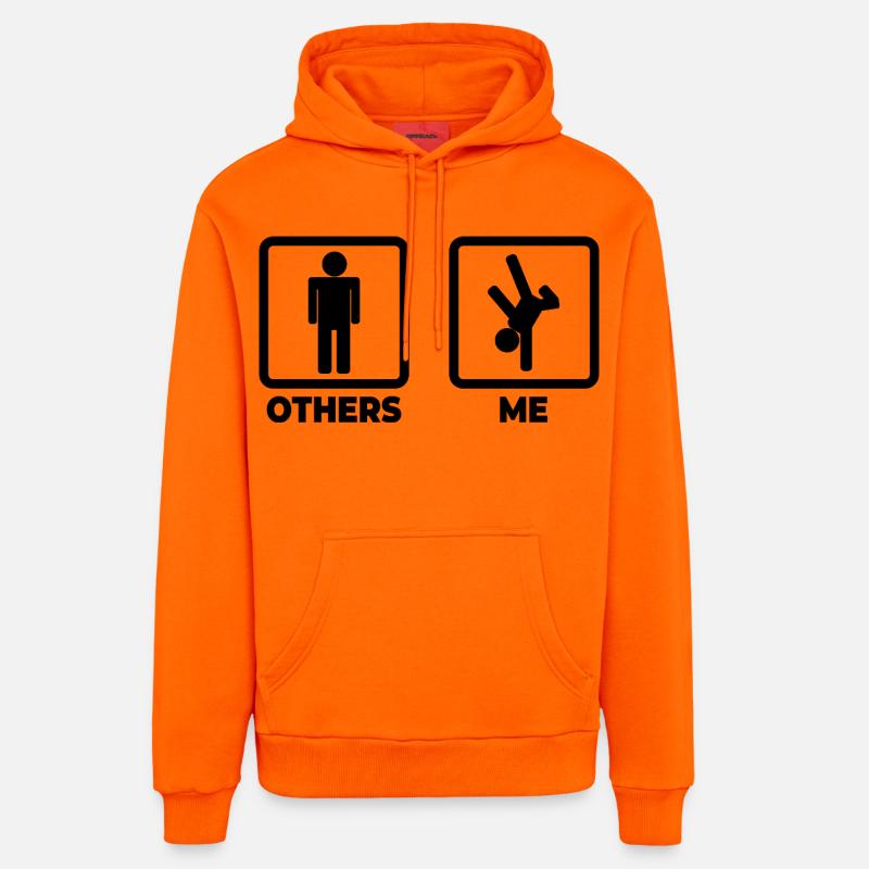 Moi en tant que breakdancer - Sweat à capuche bio décontracté fabriqué en UE - SUNSET ORANGE