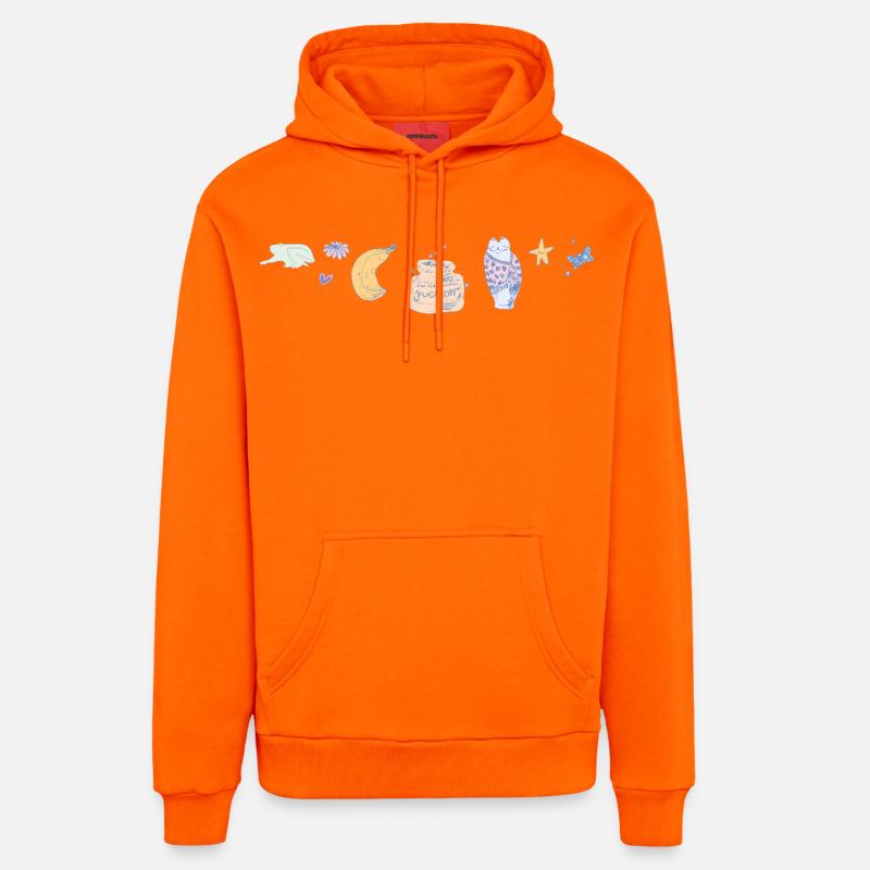 ARTICLES - Sweat à capuche bio décontracté fabriqué en UE - SUNSET ORANGE