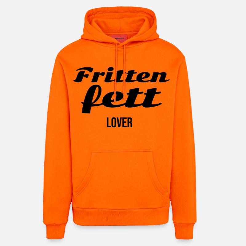 Amant de Frittfett - Sweat à capuche bio décontracté fabriqué en UE - SUNSET ORANGE