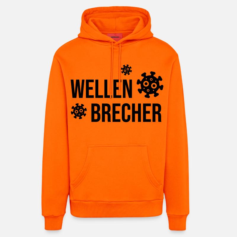 Brise-lames - Mot de l’année 2021 - Sweat à capuche bio décontracté fabriqué en UE - SUNSET ORANGE