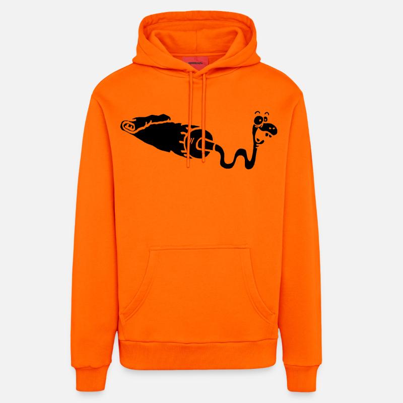 Gouache oder schwarze Schlange? - Organic Relaxed Hoodie Made in EU - SUNSET ORANGE