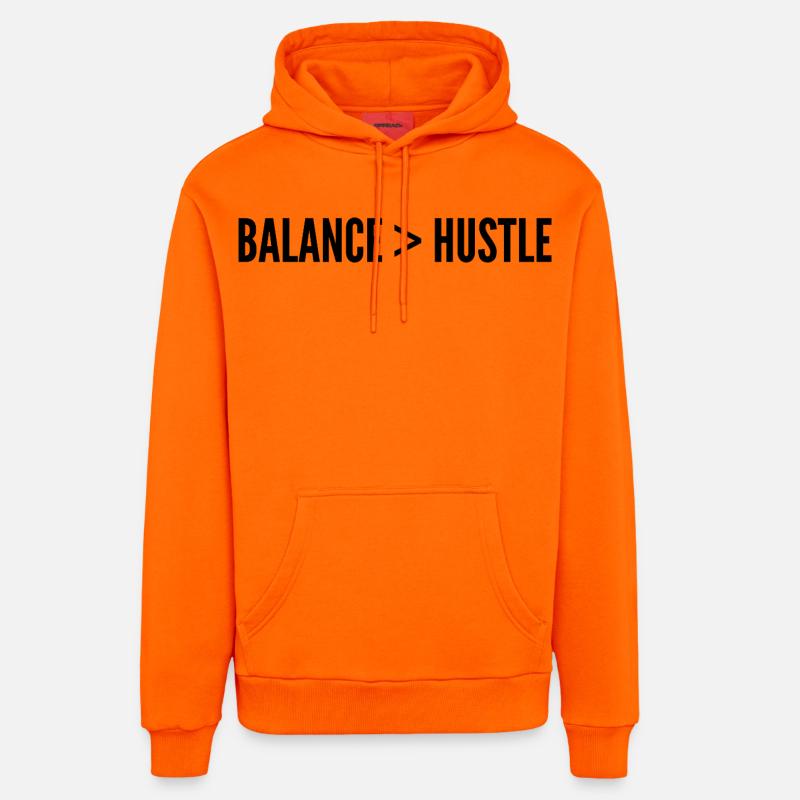 Équilibre Plus Fort Que L’Ambition - Sweat à capuche bio décontracté fabriqué en UE - SUNSET ORANGE
