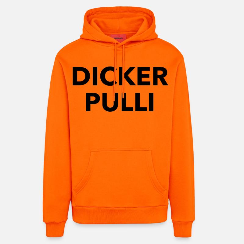 Pull épais - Sweat à capuche bio décontracté fabriqué en UE - SUNSET ORANGE