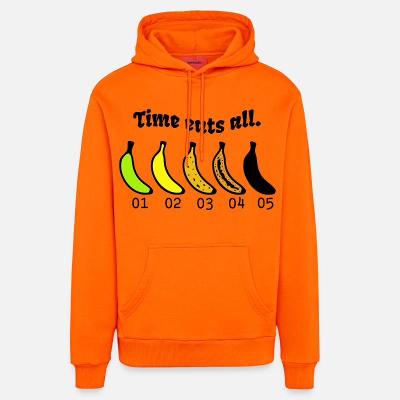 Cycle de vie de la banane - Sweat à capuche bio décontracté fabriqué en UE - SUNSET ORANGE