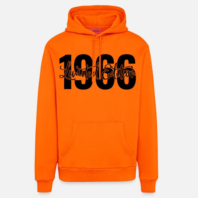 Edition limitée 1966 - Sweat à capuche bio décontracté fabriqué en UE - SUNSET ORANGE