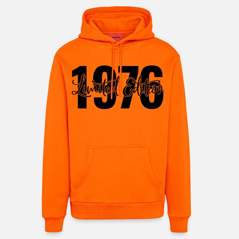 Edition limitée 1976 - Sweat à capuche bio décontracté fabriqué en UE - SUNSET ORANGE