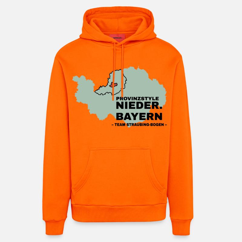Basse-Bavière | ARCHE DE STRAUBING - Sweat à capuche bio décontracté fabriqué en UE - SUNSET ORANGE