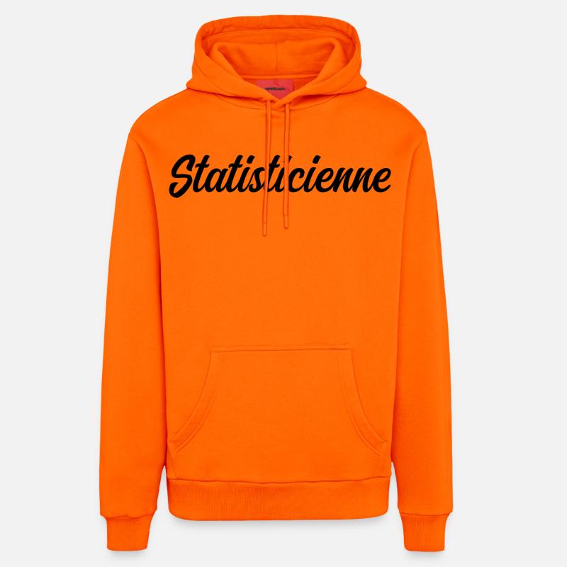 Statisticienne Analyse Données Mathématiques Pro - Sweat à capuche bio décontracté fabriqué en UE - SUNSET ORANGE