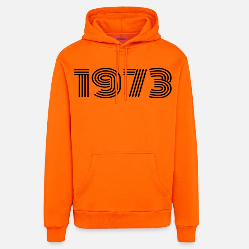 52e Anniversaire 52 ans Anniversaire - Sweat à capuche bio décontracté fabriqué en UE - SUNSET ORANGE