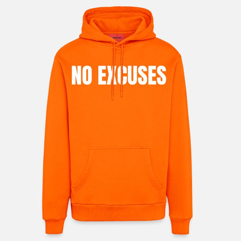 Pas d’excuses - Sweat à capuche bio décontracté fabriqué en UE - SUNSET ORANGE