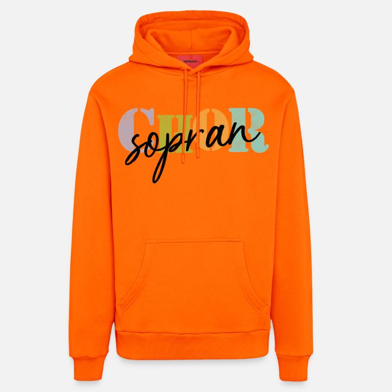 Soprano de chœur - Sweat à capuche bio décontracté fabriqué en UE - SUNSET ORANGE