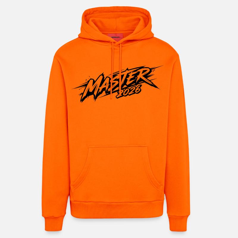 Master 2026 - Sweat à capuche bio décontracté fabriqué en UE - SUNSET ORANGE