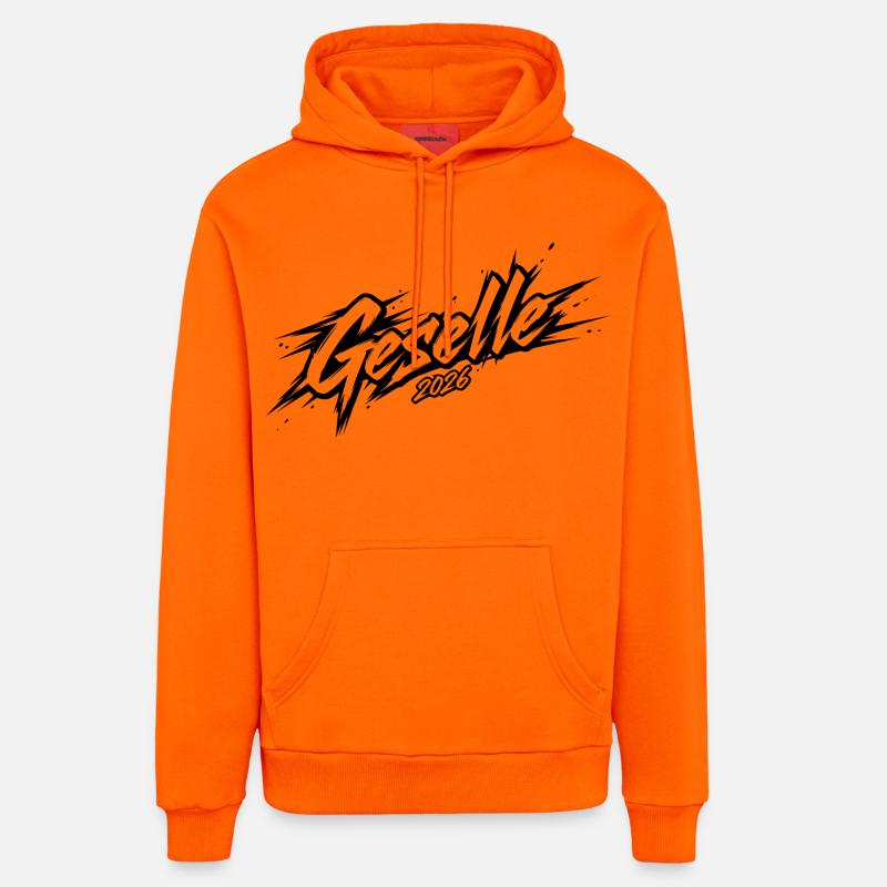 Compagnon 2026 - Sweat à capuche bio décontracté fabriqué en UE - SUNSET ORANGE