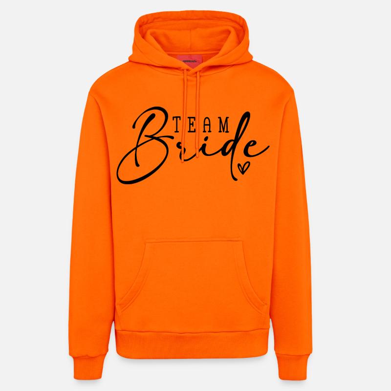 Équipe Bride - Sweat à capuche bio décontracté fabriqué en UE - SUNSET ORANGE