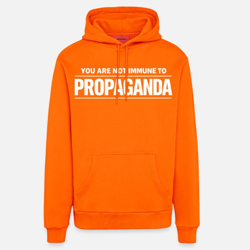Citation de propagande - Sweat à capuche bio décontracté fabriqué en UE - SUNSET ORANGE