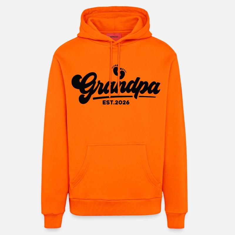 Opa 2026 - Stolzer Opa - Geschenkidee - Organic Relaxed Hoodie Made in EU - SUNSET ORANGE