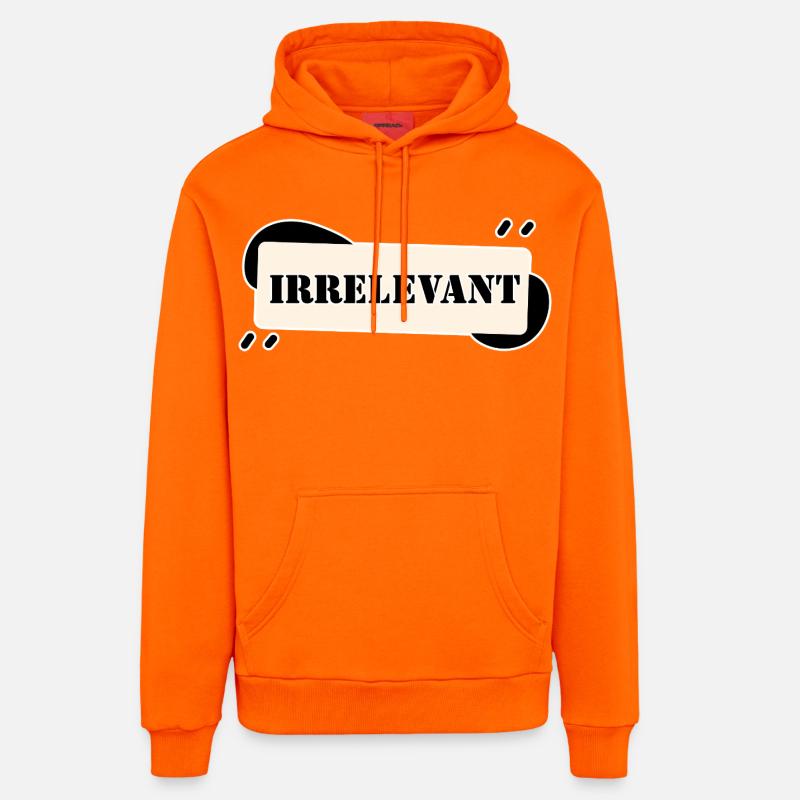 IRRELEVANT - Sweat à capuche bio décontracté fabriqué en UE - SUNSET ORANGE