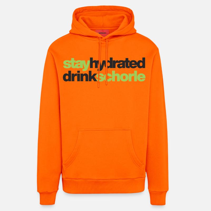 Restez hydraté - buvez du spritzer - Sweat à capuche bio décontracté fabriqué en UE - SUNSET ORANGE