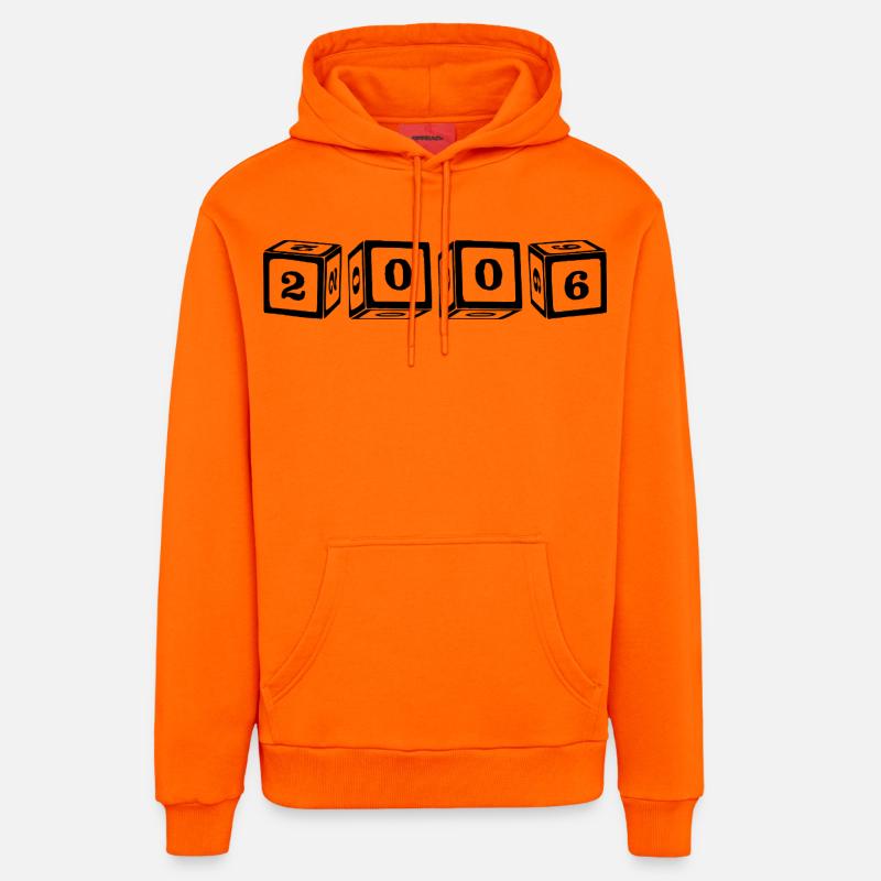 Cube 2006 - Sweat à capuche bio décontracté fabriqué en UE - SUNSET ORANGE