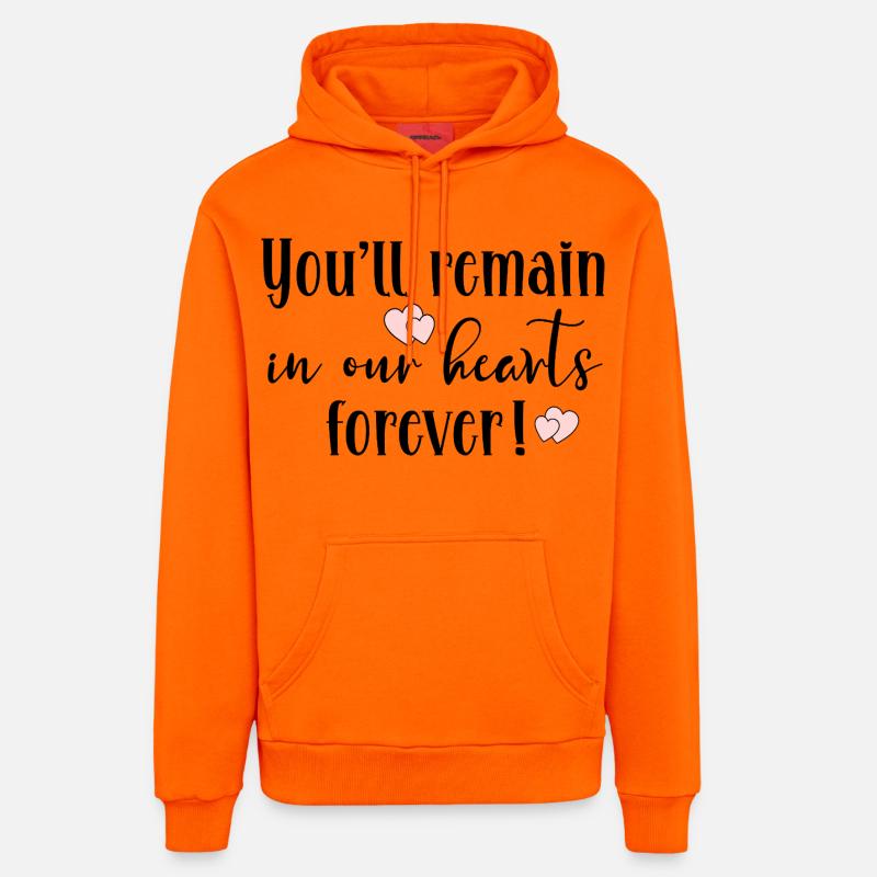 Au départ de l’équipe d’adieu - Sweat à capuche bio décontracté fabriqué en UE - SUNSET ORANGE