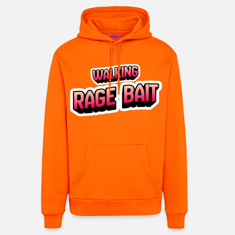 Appât de rage ambulant - Sweat à capuche bio décontracté fabriqué en UE - SUNSET ORANGE