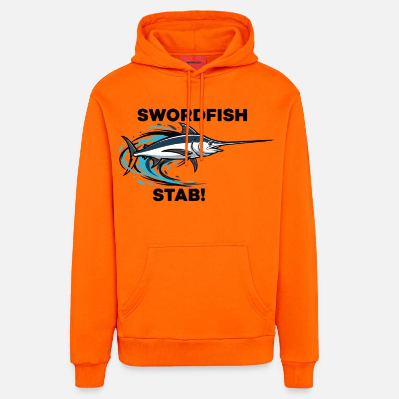Espadon Stab Épée Mer Swordfish - Sweat à capuche bio décontracté fabriqué en UE - SUNSET ORANGE