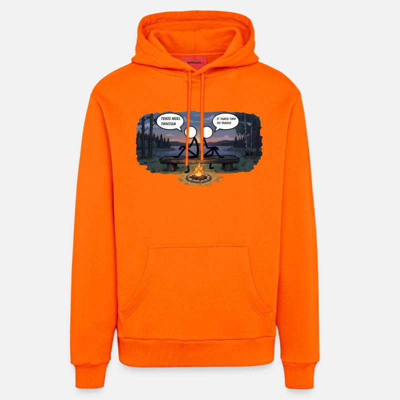 Savo Guys Duo 20 Tango - Sweat à capuche bio décontracté fabriqué en UE - SUNSET ORANGE