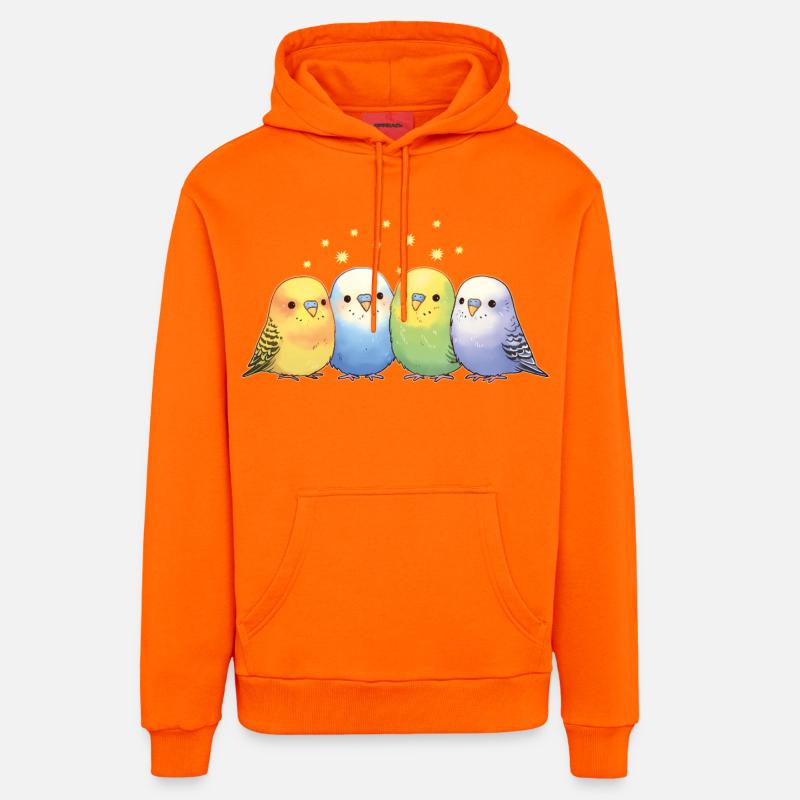 Budgies - Sweat à capuche bio décontracté fabriqué en UE - SUNSET ORANGE
