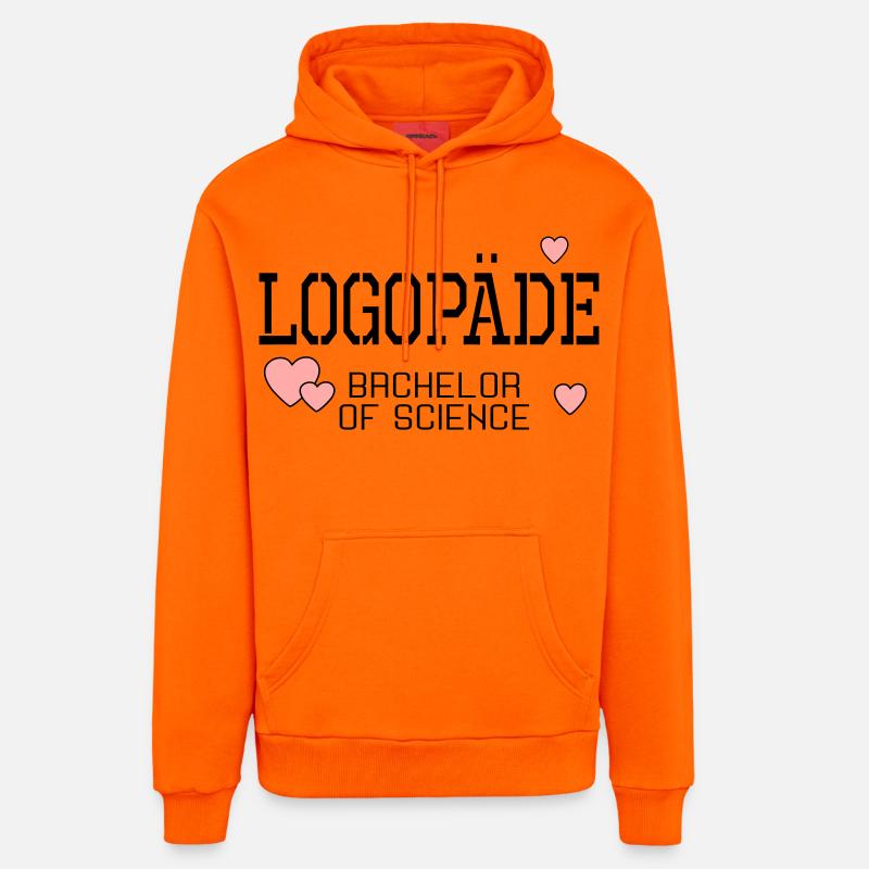 Logopäde Bachelor-Studium Logopädie - Organic Relaxed Hoodie Made in EU - SUNSET ORANGE