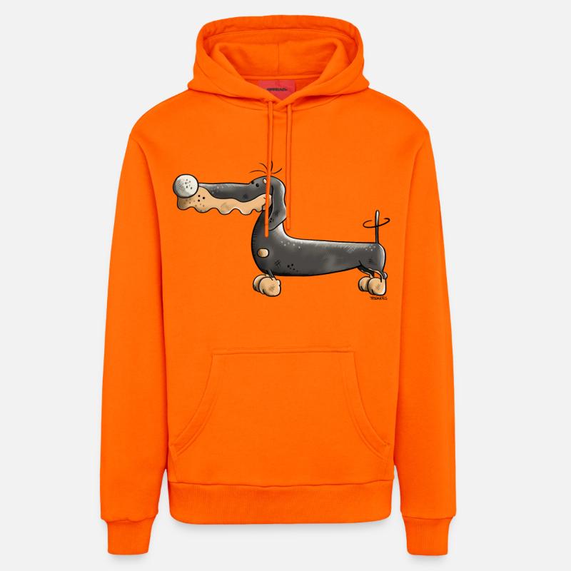 Mignon Teckel - Sweat à capuche bio décontracté fabriqué en UE - SUNSET ORANGE